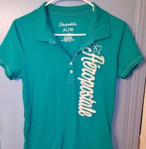 Aeropostale Button Down Teal Size XL